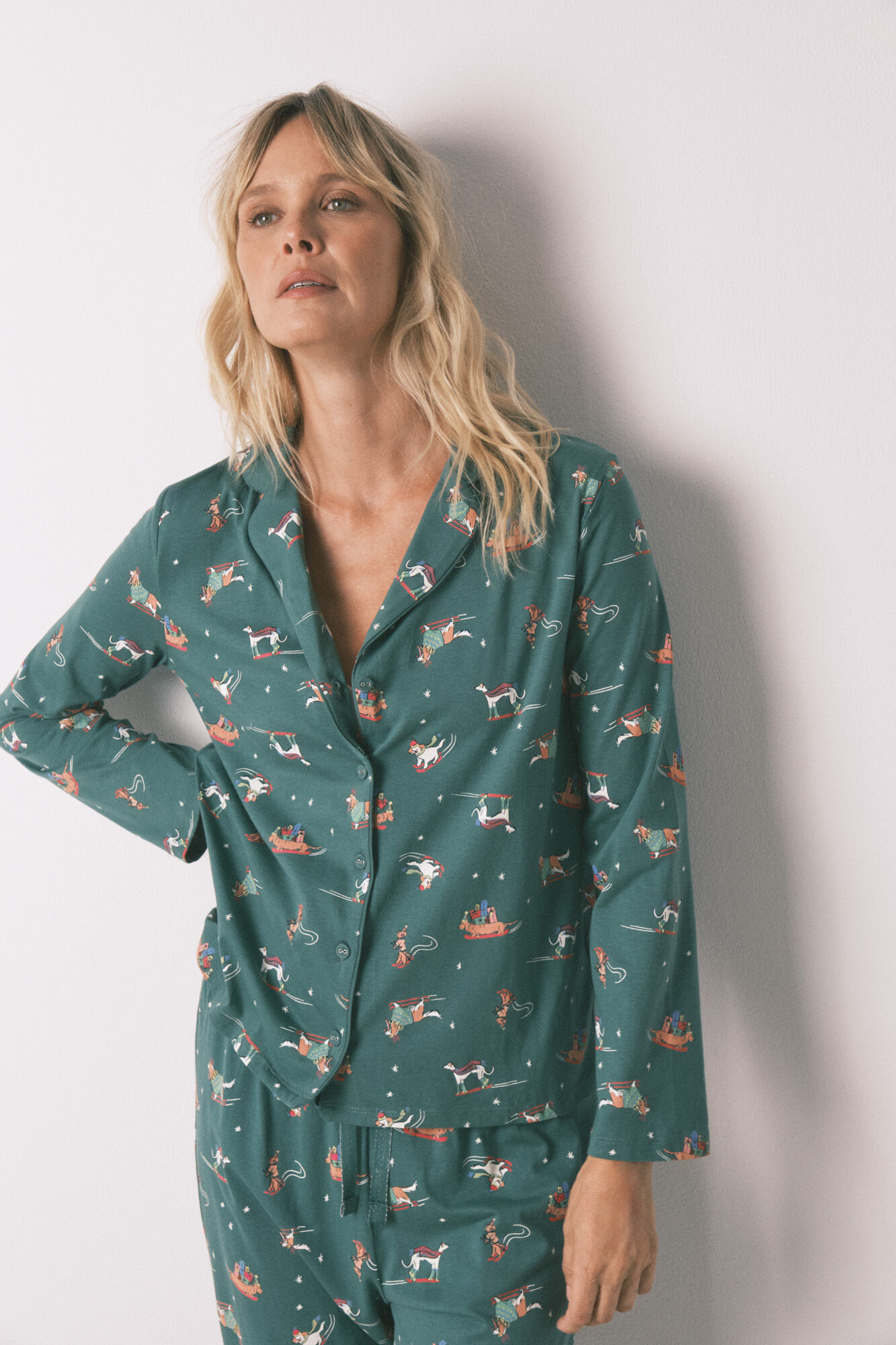 Women'secret 100% cotton dog classic pyjamas