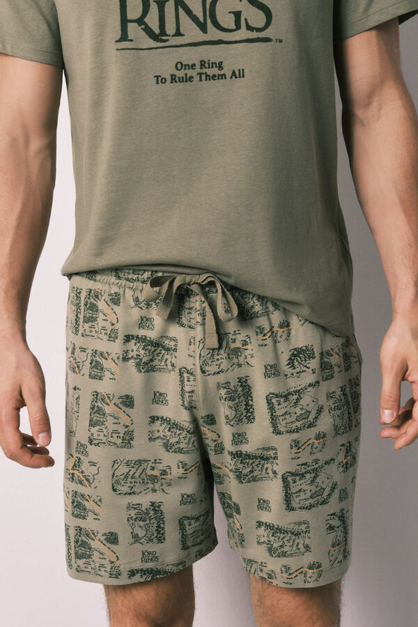 Women'secret Pyjama court pour homme en coton Lord of the Rings imprim&eacute;