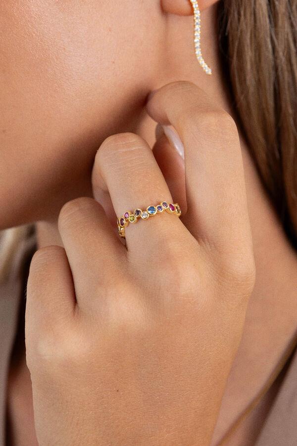 Womensecret Bubbles gold-plated ring mit Print