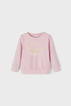 Womensecret Sweatshirt menina algodão orgânico com mensagem rosa