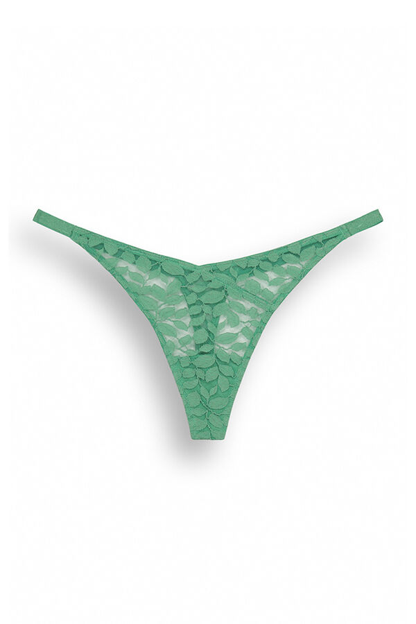 Womensecret Green lace G-string green
