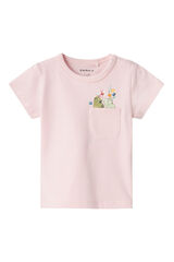 Womensecret Camiseta bebé niña con detalle frontal rosa