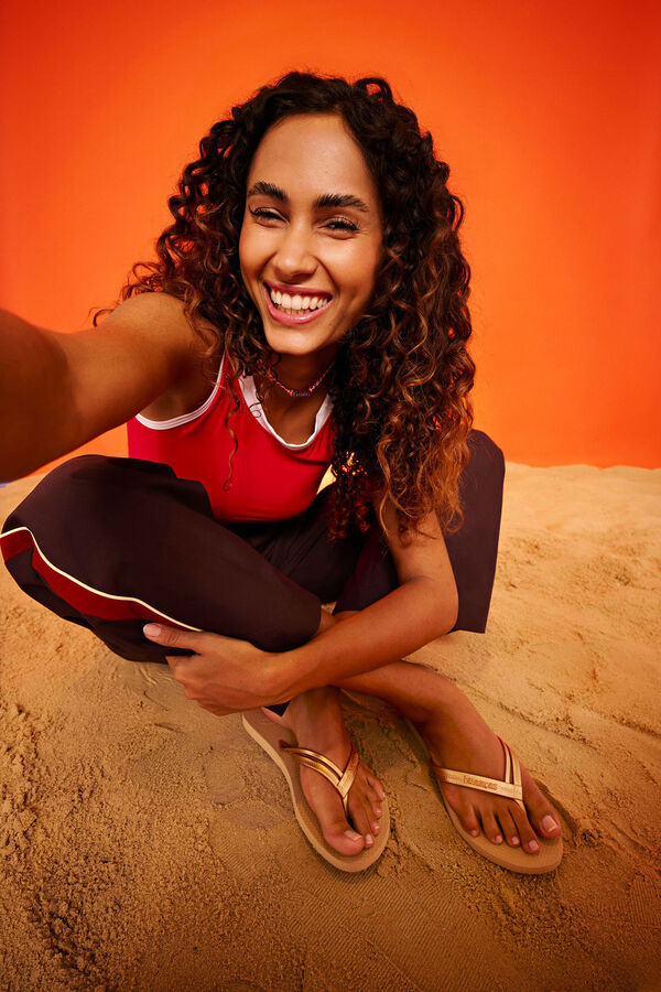 Havaianas Flip-Flops Hav. Elegance Gold/Senf mit Print