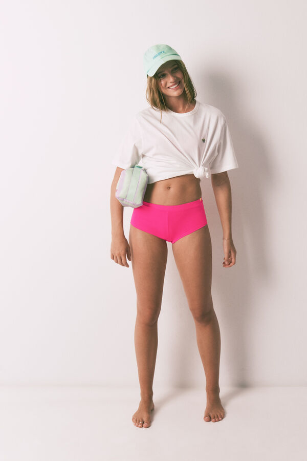 HI&BYE Braga bikini boxer rosa fucsia