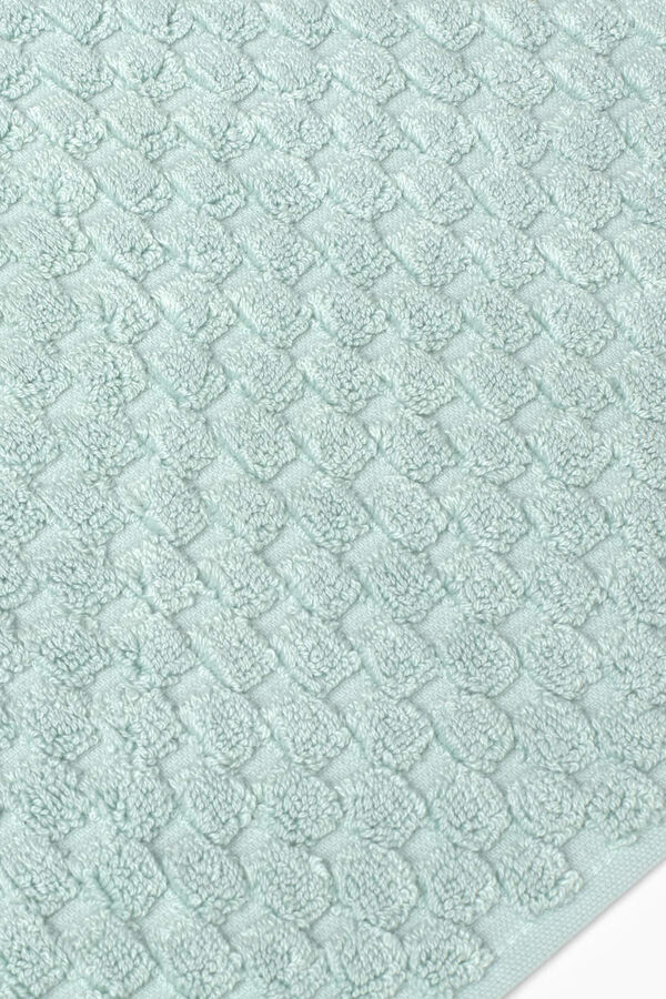 Womensecret Teppich Badezimmer Frottee-Baumwolle Bambus 50 x 70 cm. Blau