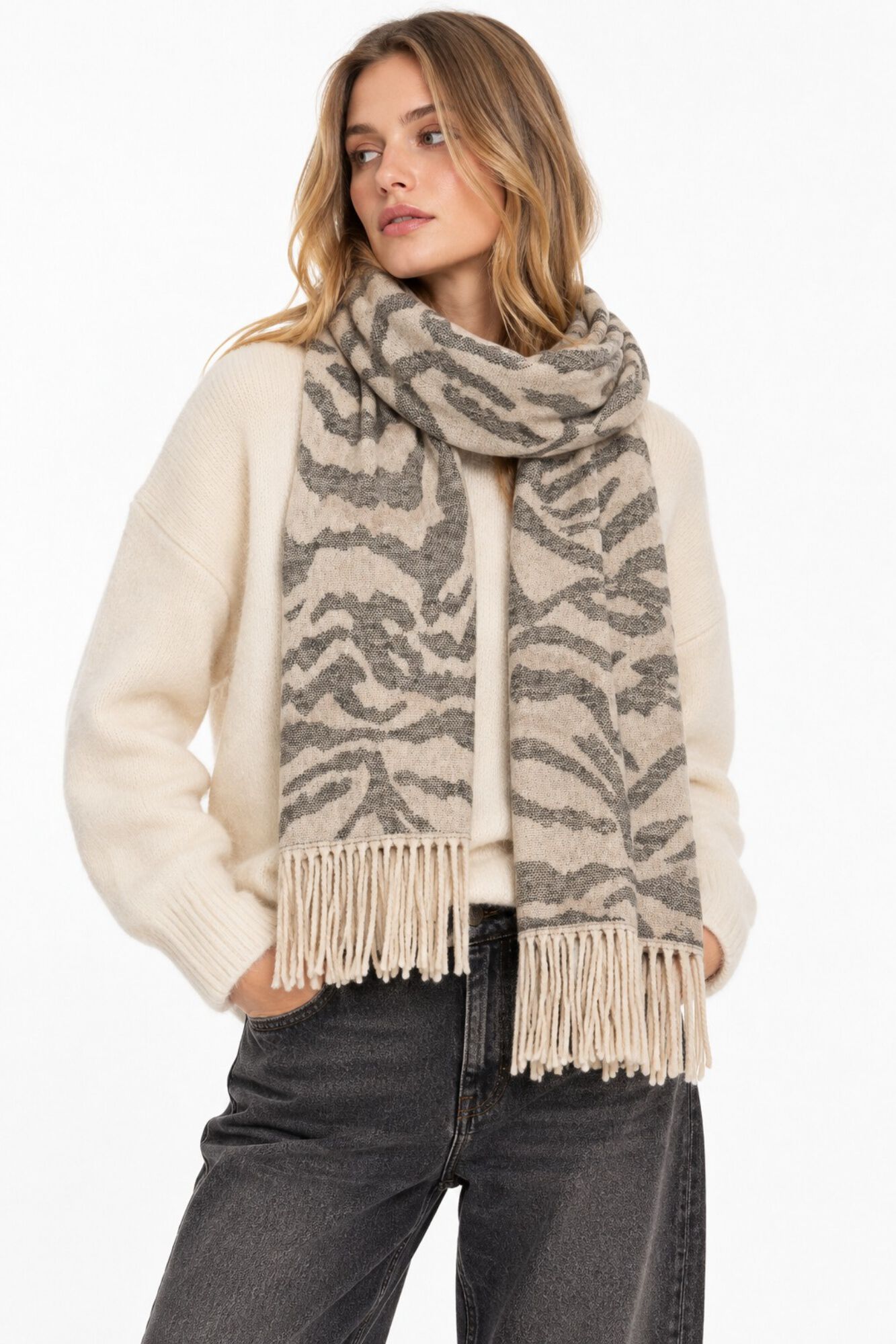 Pieces Bufanda animal print