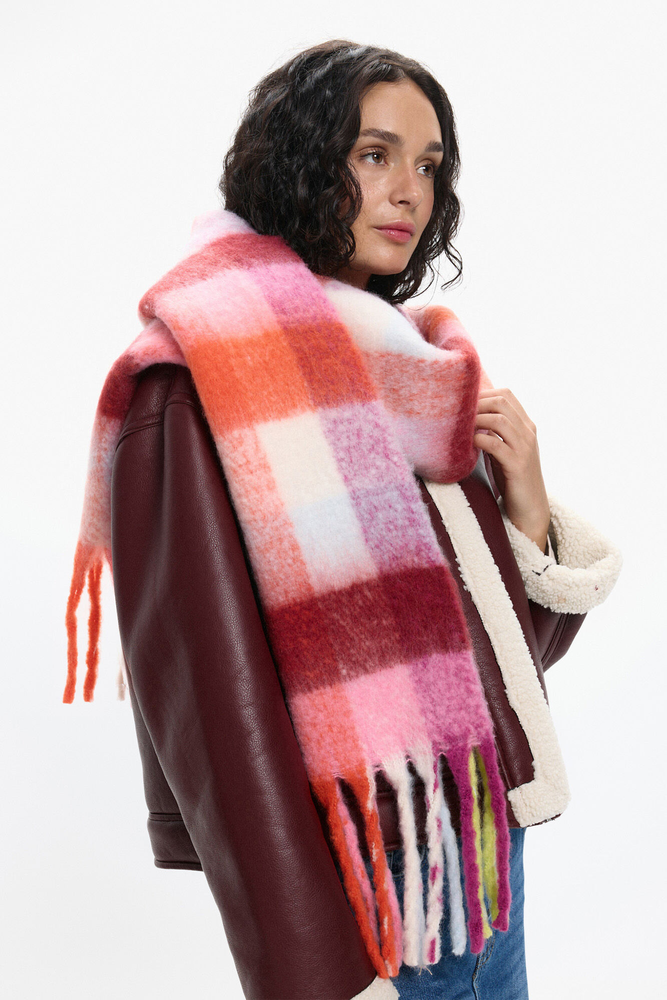 Pieces Bufanda Larga Colores Flecos