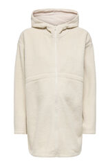 Only Maternity Sudadera larga borrego maternity beige