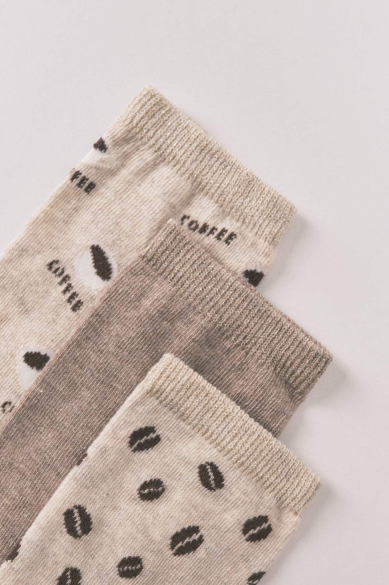 Women'secret Pack 3 calcetines largos caf&eacute; marr&oacute;n 