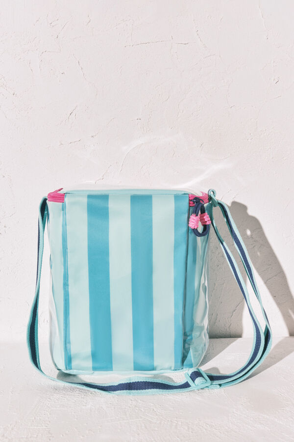 Women'secret Green striped cooler bag green