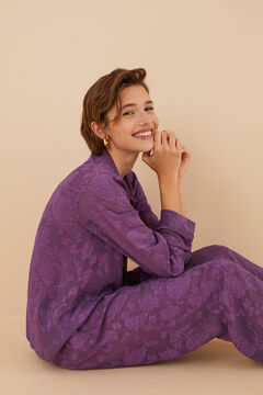 Womensecret Classic long purple satin pyjamas pink