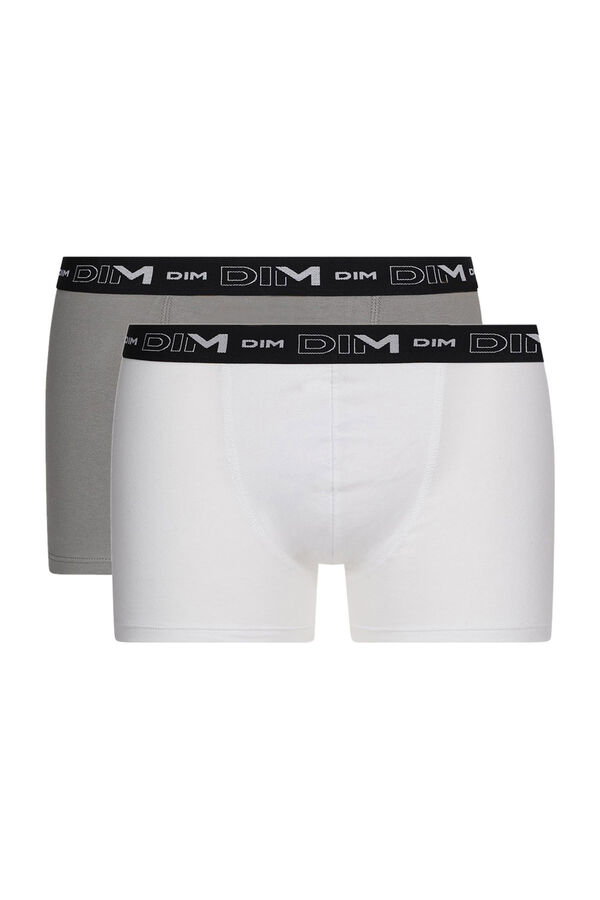 DIM Pacote de 2 boxers masculinos de algod&atilde;o el&aacute;stico  estampado