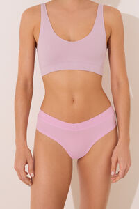 Women'secret Roze nabrane brazilske &scaron;iroke gaće