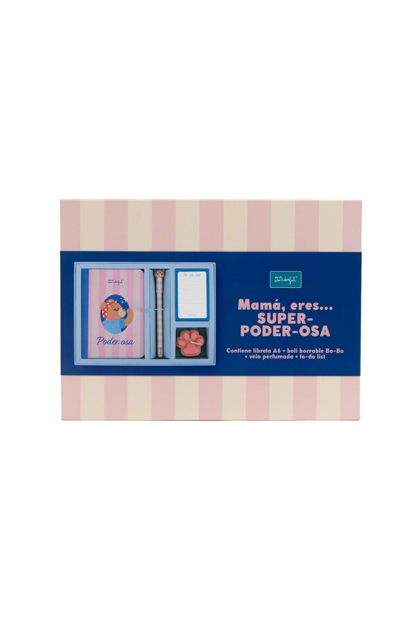 Mr. Wonderful Kit de libreta A6 + boli borrable Bo-Bo + vela + to-do list - Poder-osa estampado