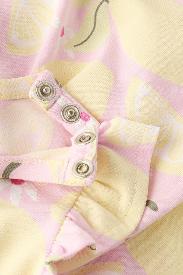 Name it Lemon print baby dress pink