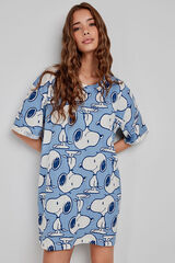 Gisela Camisa de dormir estampado Snoopy branco
