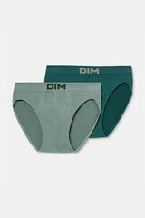 DIM Pack of 2 men's seamless microfibre briefs beige
