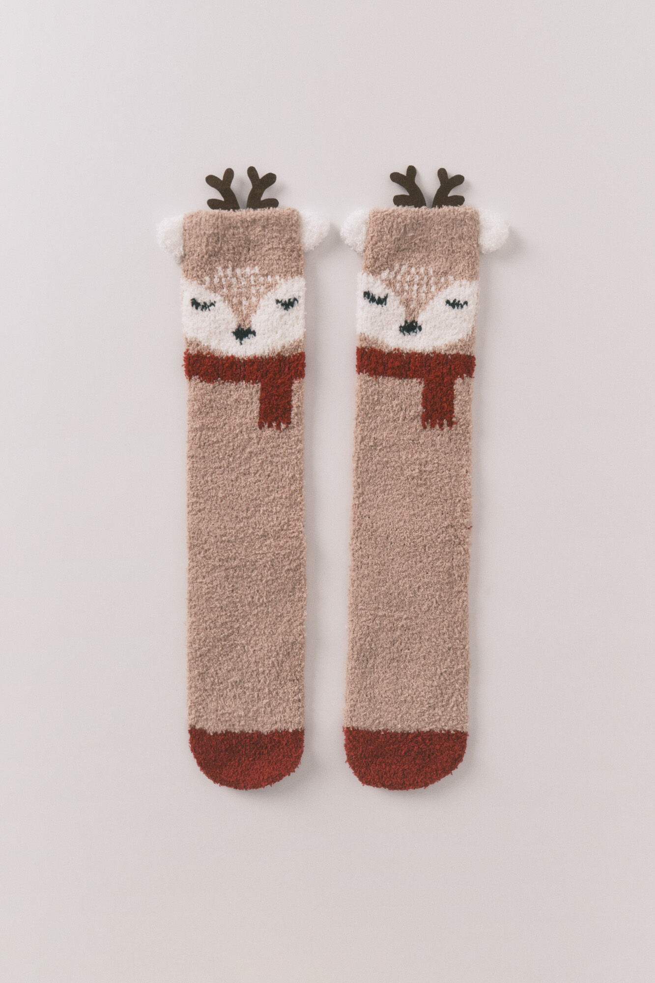 Women'secret Long socks with 3D deer print