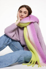 Pieces Bufanda larga con flecos morado/lila