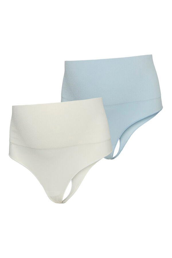 Mamalicious Tanga tiro alto maternity turquesa