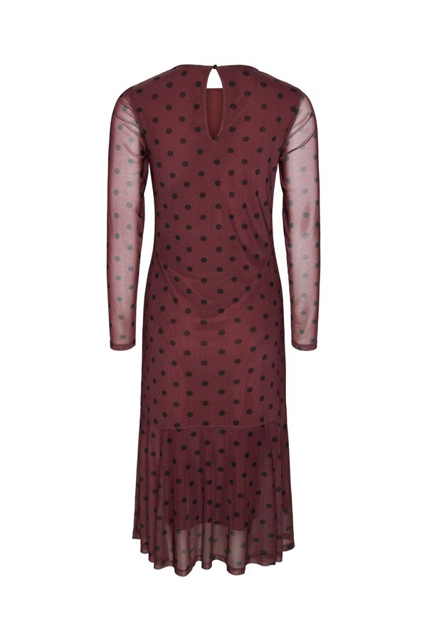 Mamalicious Polka-dot maternity midi dress pink