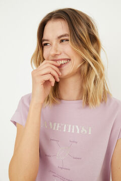 Womensecret T-shirt curta 100% algodão rosa
