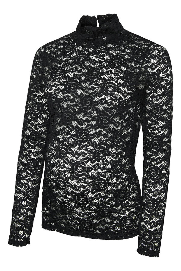 Mamalicious Rollkragen aus spitze maternity Schwarz