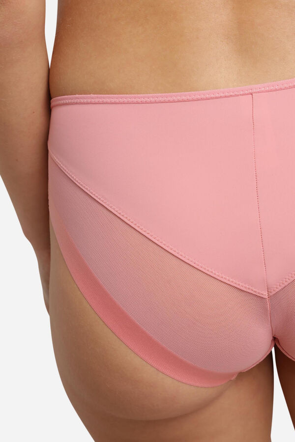 DIM Microfibre and mesh classic panty pink