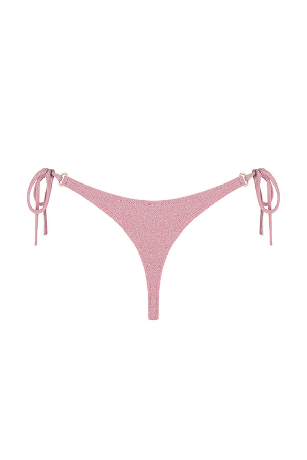 Womensecret Shiny pink tanga bikini bottoms pink