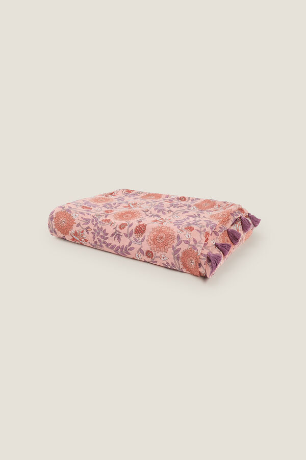 Womensecret Floral print terrycloth beach towel rózsaszín