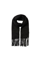 Pieces Bufanda block con textura suave y acabado con flecos. black