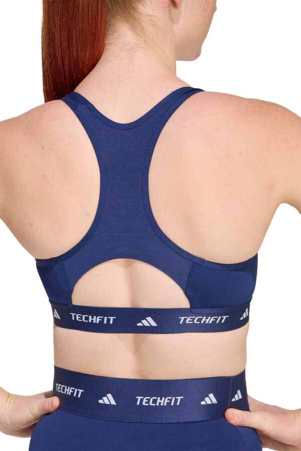 Adidas Sujetador deportivo compresi&oacute;n Techfit azul