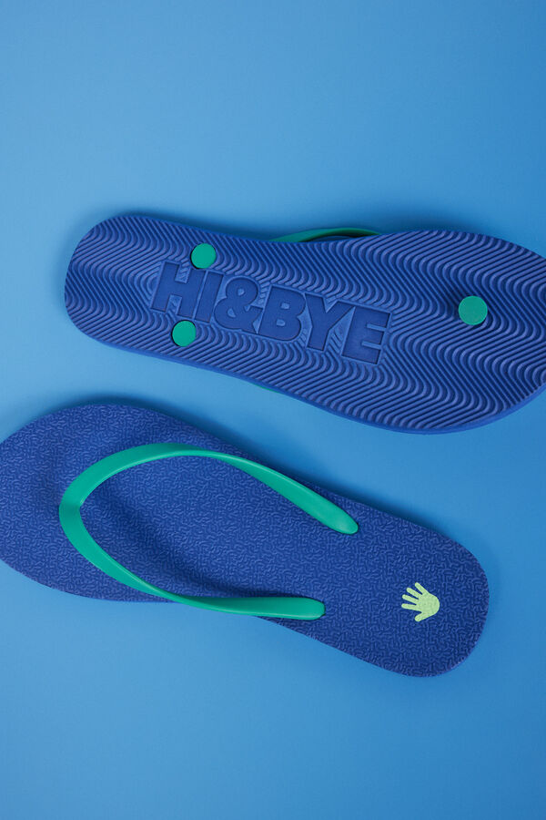 Womensecret Blue logo sandals blue