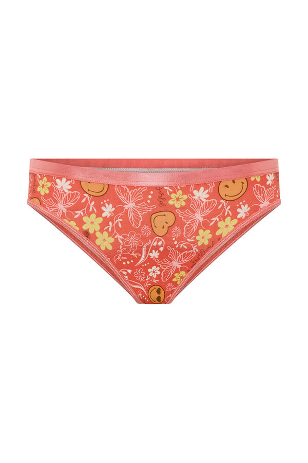 Modibodi SmileyWorld&reg; Bamboo Heavy Flow Menstrual Panty Coral Print