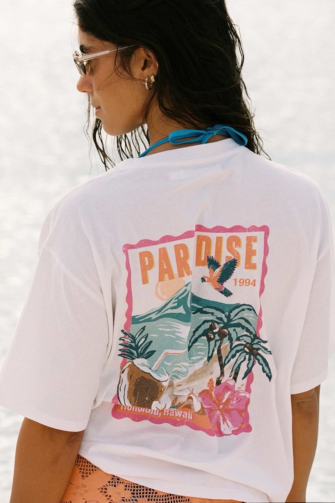 Women'secret T-shirt oversize en coton blanc