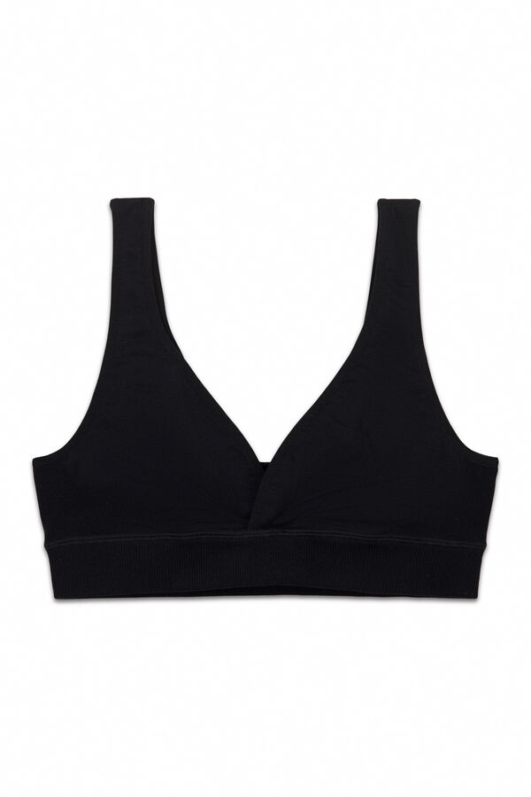 Women'secret Crni grudnjak za materinstvo sa ukr&scaron;tenim halter izrezom FANTASTIC Crna