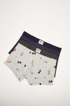 Womensecret 2-pack dogs and polka dots boxers grey