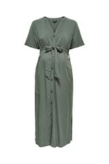 Only Maternity Maternity dress with belt printed