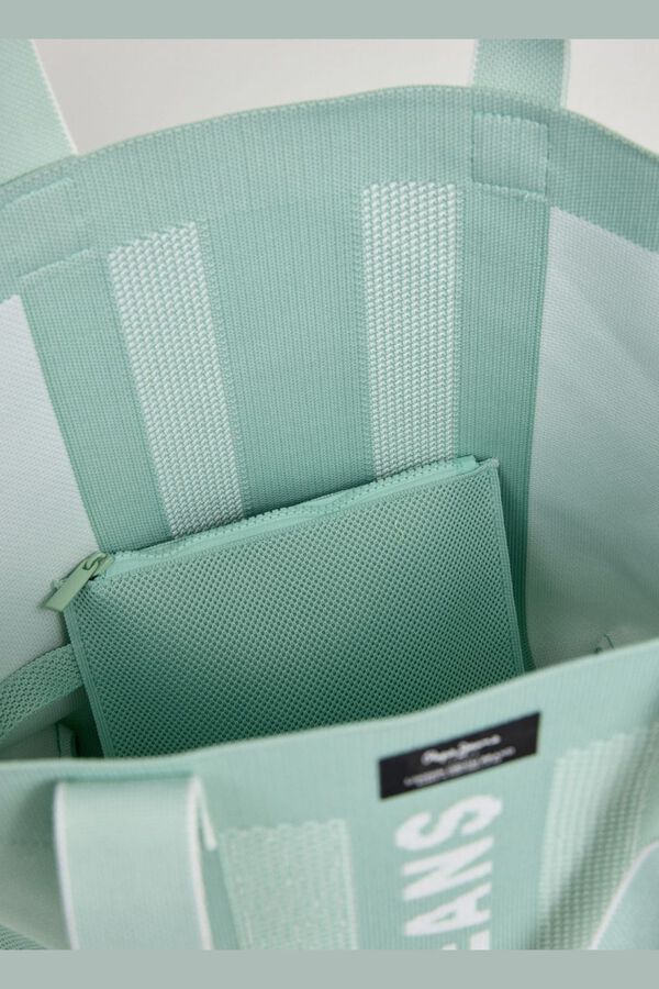 Pepe Jeans Bolso shopper de malla t&eacute;cnica azul