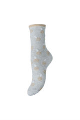 Pieces Weihnachtssocken Grau