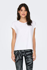Only Play T-shirt b&aacute;sica manga curta branco