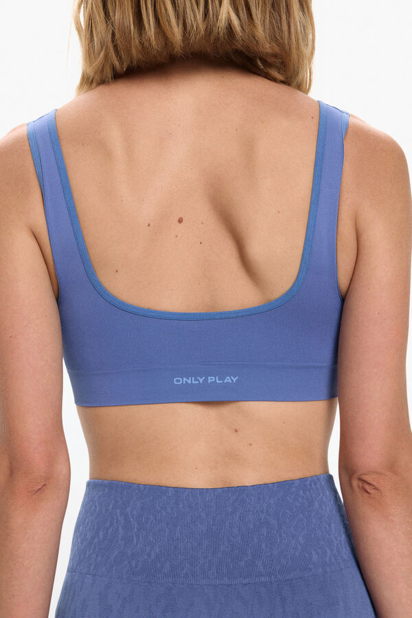 Only Play Soutien desportivo sem costura com estampa de borboleta. rosa