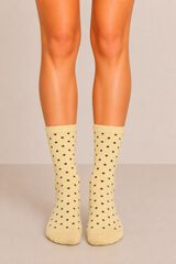 Pieces Lurex print sock imprim&eacute;