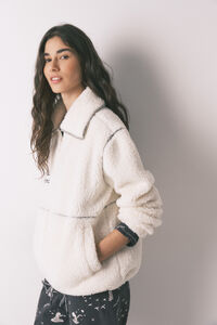 Women'secret White The Little Prince print sherpa short robe