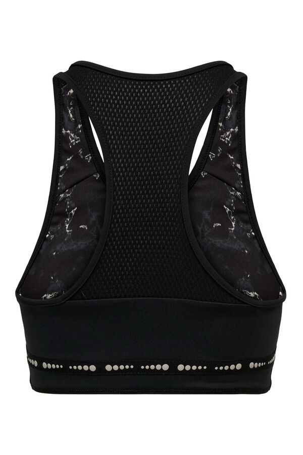 Only Play Sujetador deportivo reversible negro/estampado negro