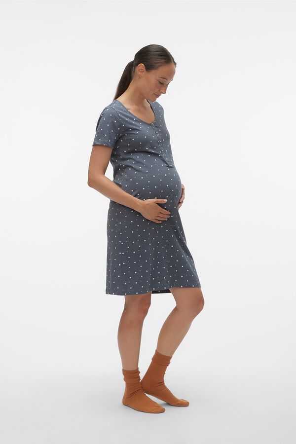 Mamalicious Maternity and breastfeeding nightgown grey