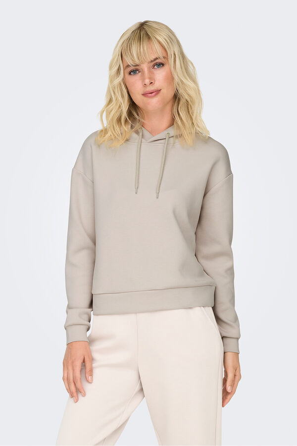 Only Play Sudadera b&aacute;sica con capucha grey