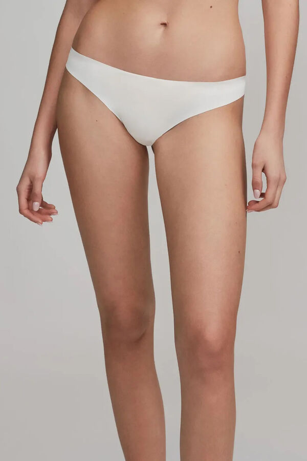 Gisela Laser-cut Brazilian panties beige