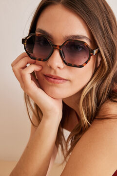 Womensecret Tortoiseshell sunglasses with printed cover S uzorkom