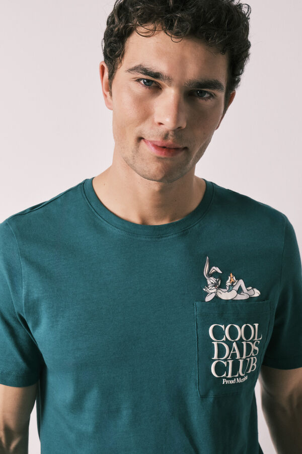 Women'secret 100% cotton short men's pyjamas BUGS BUNNY green